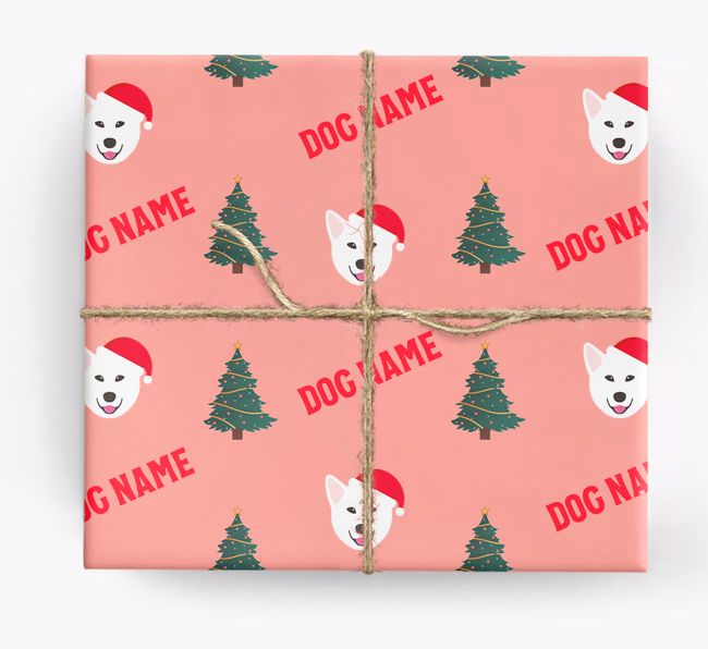 Icons & Trees: Personalized {breedFullName} Wrapping Paper